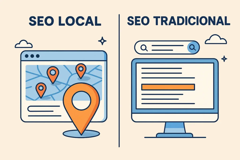 diferença do seo local para empresas e do seo tradicional