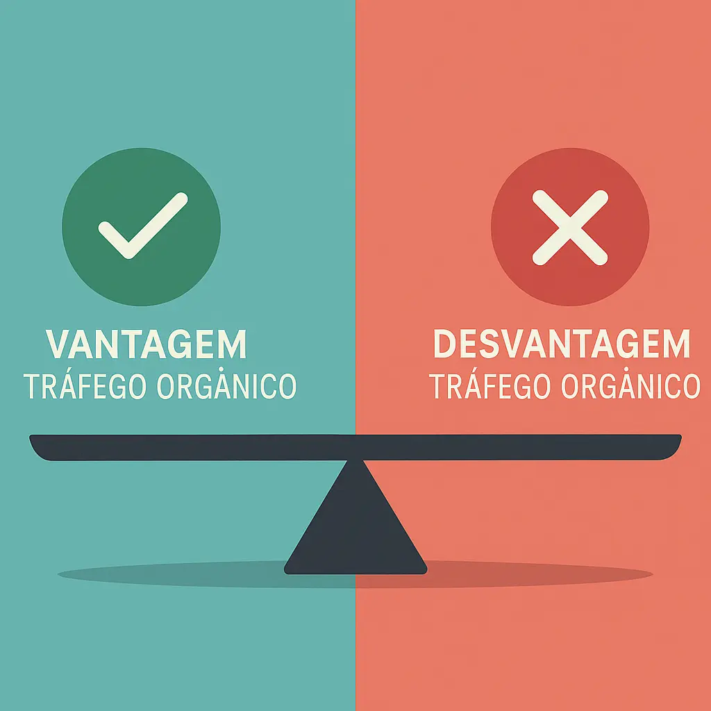 vantagens e desvantagens do tráfego orgânico